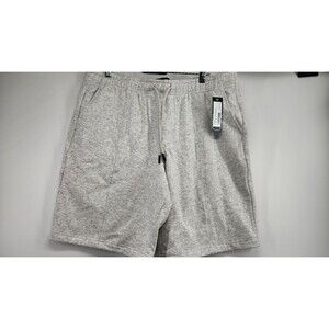01. Algo Men's Light Grey Large Clubhosue Fleece Panel Shorts NWT